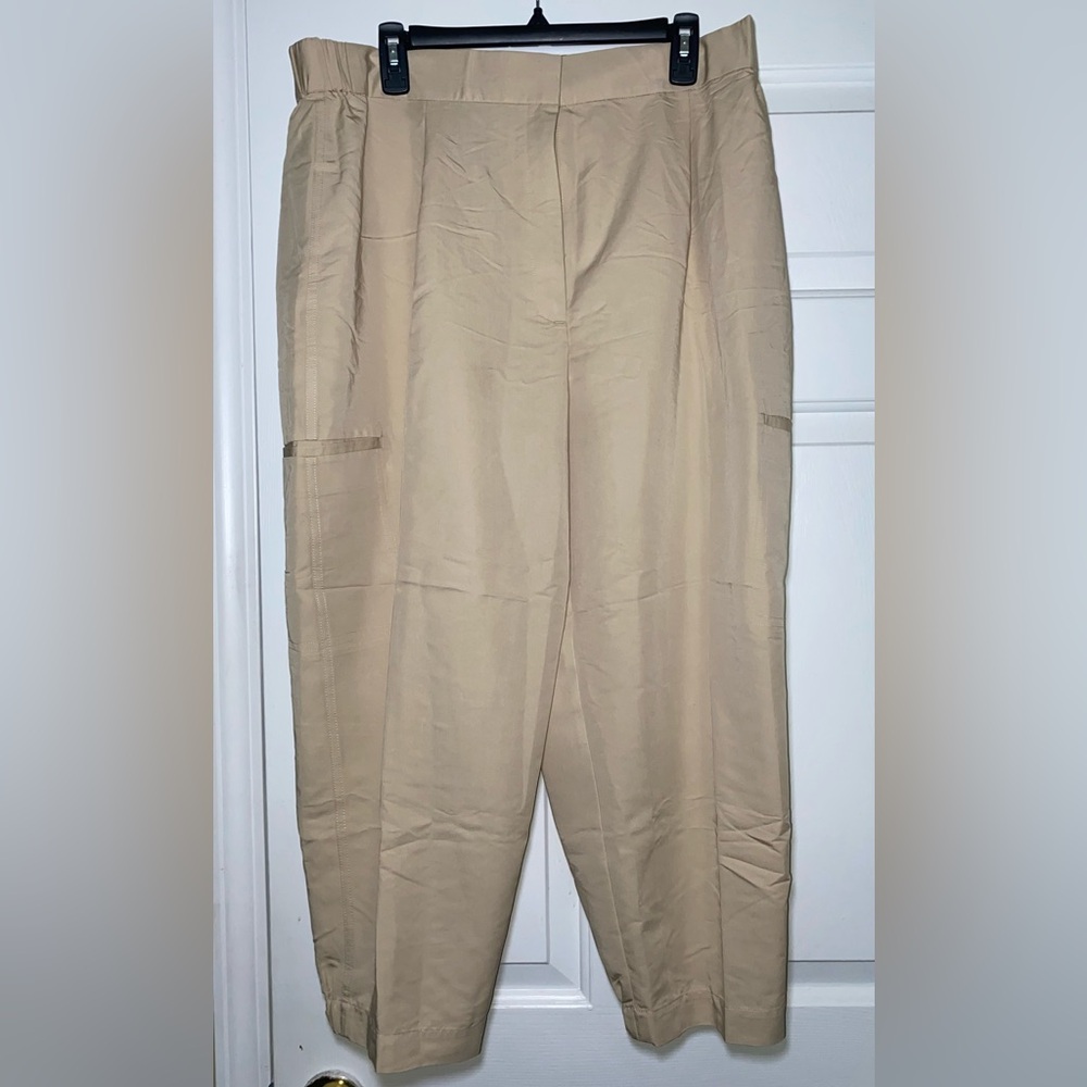 Worthington Women’s Petite Dress Jogger Pants Fresh Linen